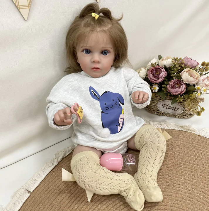 clara – 60 cm / 24 inch soft silicone vinyl reborn baby girl doll with 3d painted features and hand implanted hair clara – 60 cm / 24 inch soft silicone vinyl reborn baby girl doll with 3d painted features and hand implanted hair