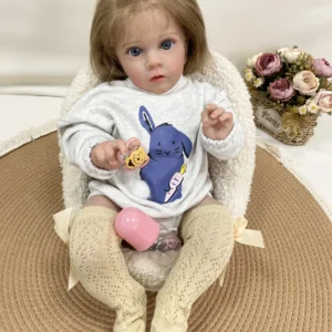 clara – 60 cm / 24 inch soft silicone vinyl reborn baby girl doll with 3d painted features and hand implanted hair