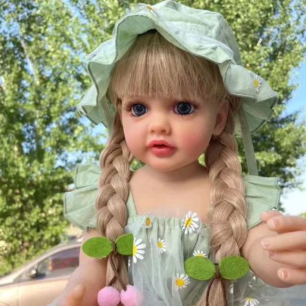 reborn girl doll with curly brown hair 55 cm realistic silicone baby reborn girl doll with curly brown hair 55 cm realistic silicone baby