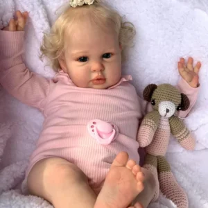ellie: 24 inch lifelike reborn baby girl doll with hand rooted hair – a cuddly companion