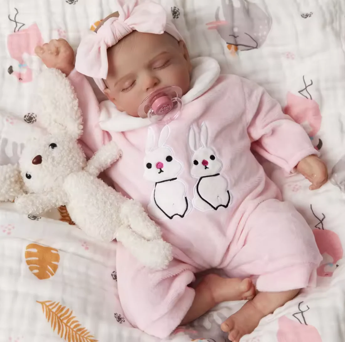 isabella: 19 inch lifelike reborn baby girl doll with 3d skin and painted hair isabella: 19 inch lifelike reborn baby girl doll with 3d skin and painted hair
