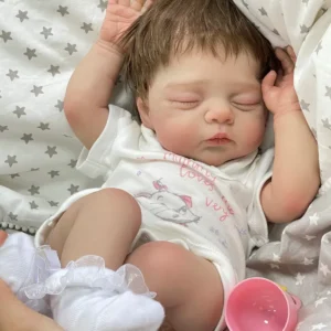 mila – 20 inch sleeping newborn reborn baby girl doll with hand implanted hair
