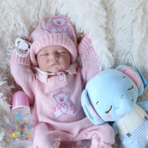 realistic reborn baby girl doll lifelike newborn toddler, 17 inches